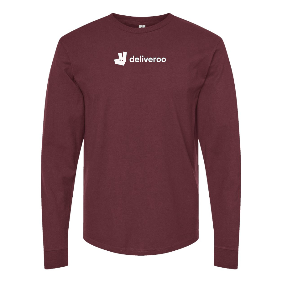 Men's Deliveroo Logo  Cotton Long Sleeve T-Shirt