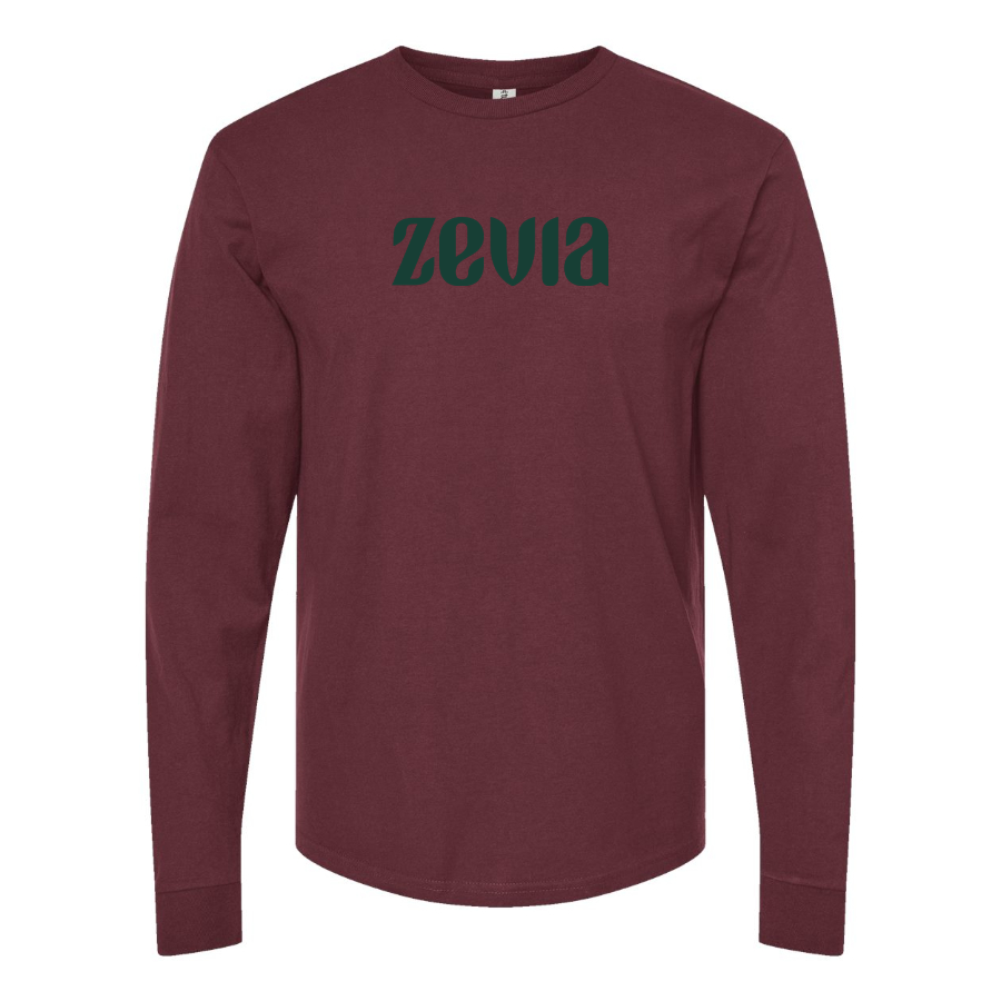 Men's Zevia Logo Cotton Long Sleeve T-Shirt