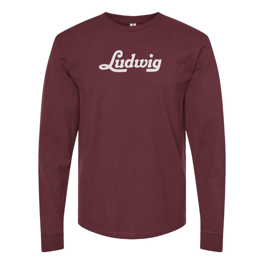 Men's Ludwig  Logo Cotton Long Sleeve T-Shirt