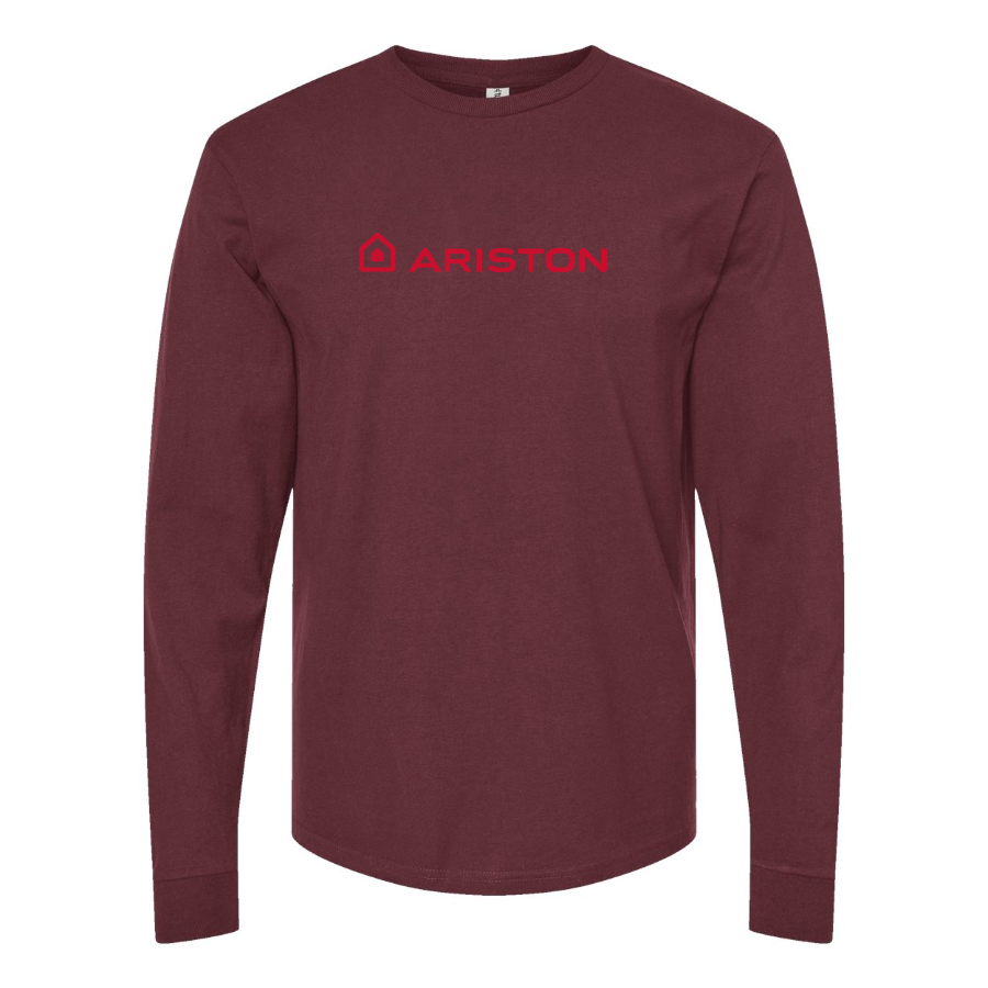 Men's Ariston Logo Cotton Long Sleeve T-Shirt