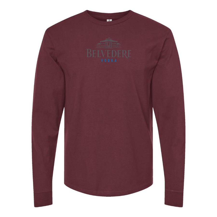 Men's Belvedere Logo Cotton Long Sleeve T-Shirt