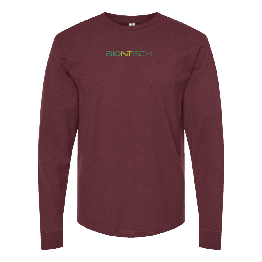 Men's Biontech Logo Cotton Long Sleeve T-Shirt