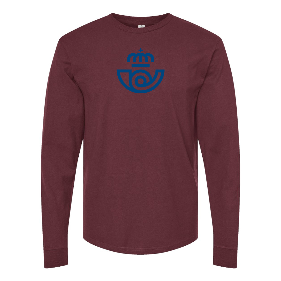 Men's Correos Logo  Cotton Long Sleeve T-Shirt