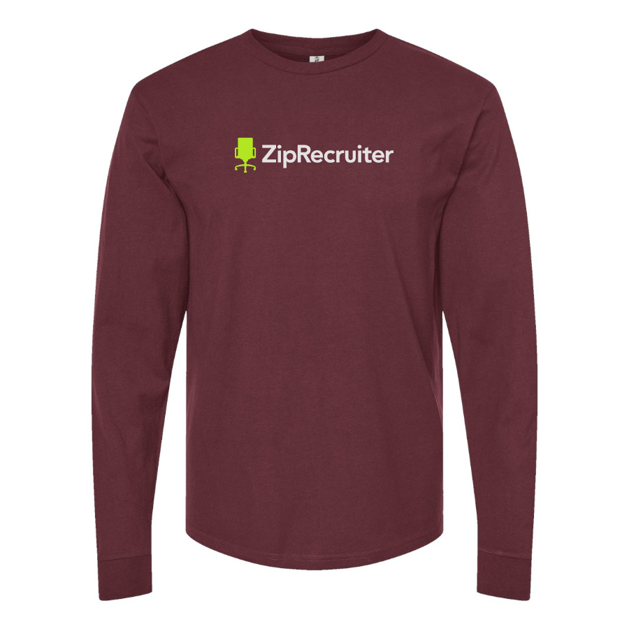 Men's  ZipRecruiter Logo Cotton Long Sleeve T-Shirt
