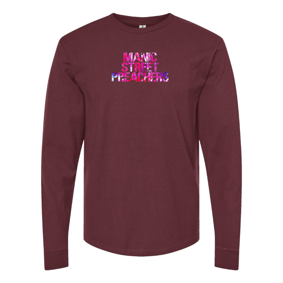 Men's Manic Street Preachers Logo Cotton Long Sleeve T-Shirt