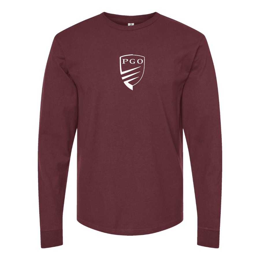 Men's PGO Logo Cotton Long Sleeve T-Shirt