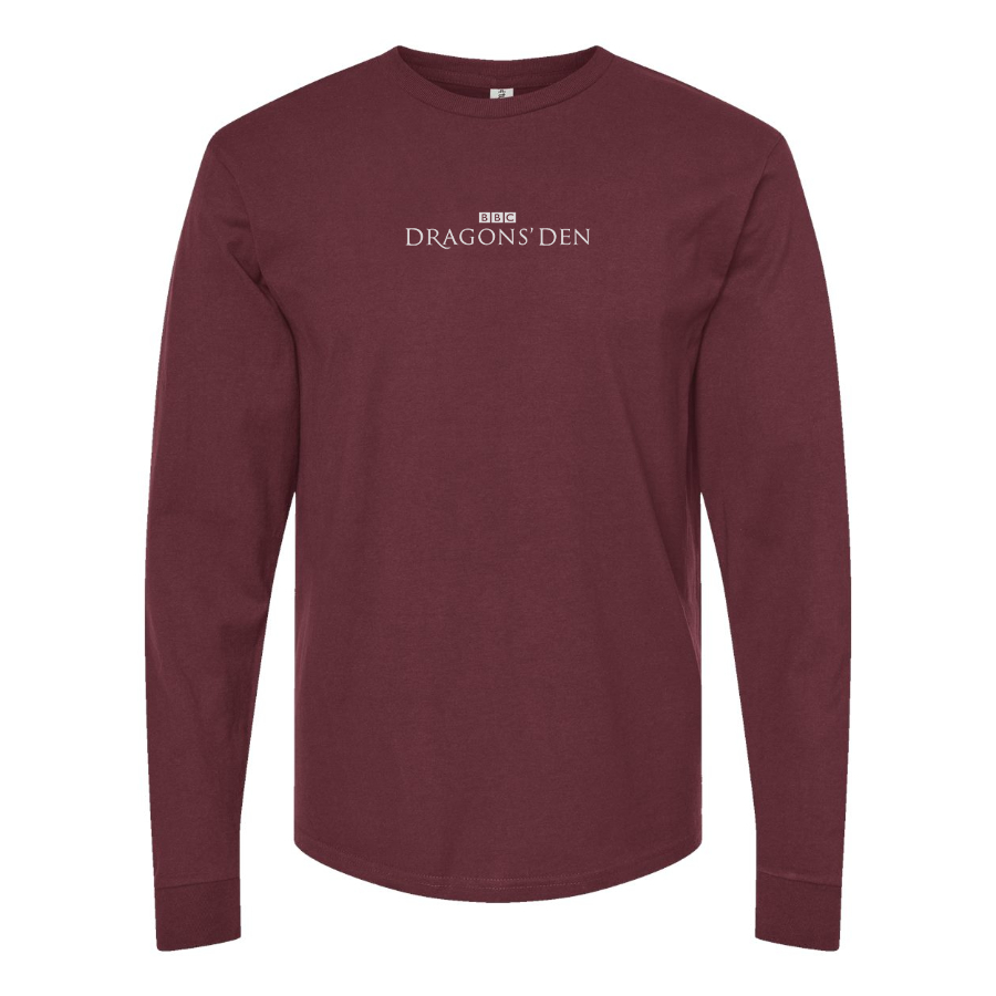 Men's Dragon's Den Logo Cotton Long Sleeve T-Shirt