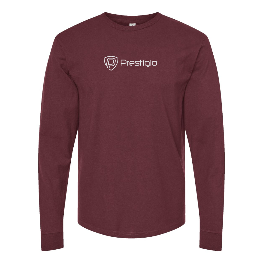 Men's Prestigio Logo Cotton Long Sleeve T-Shirt