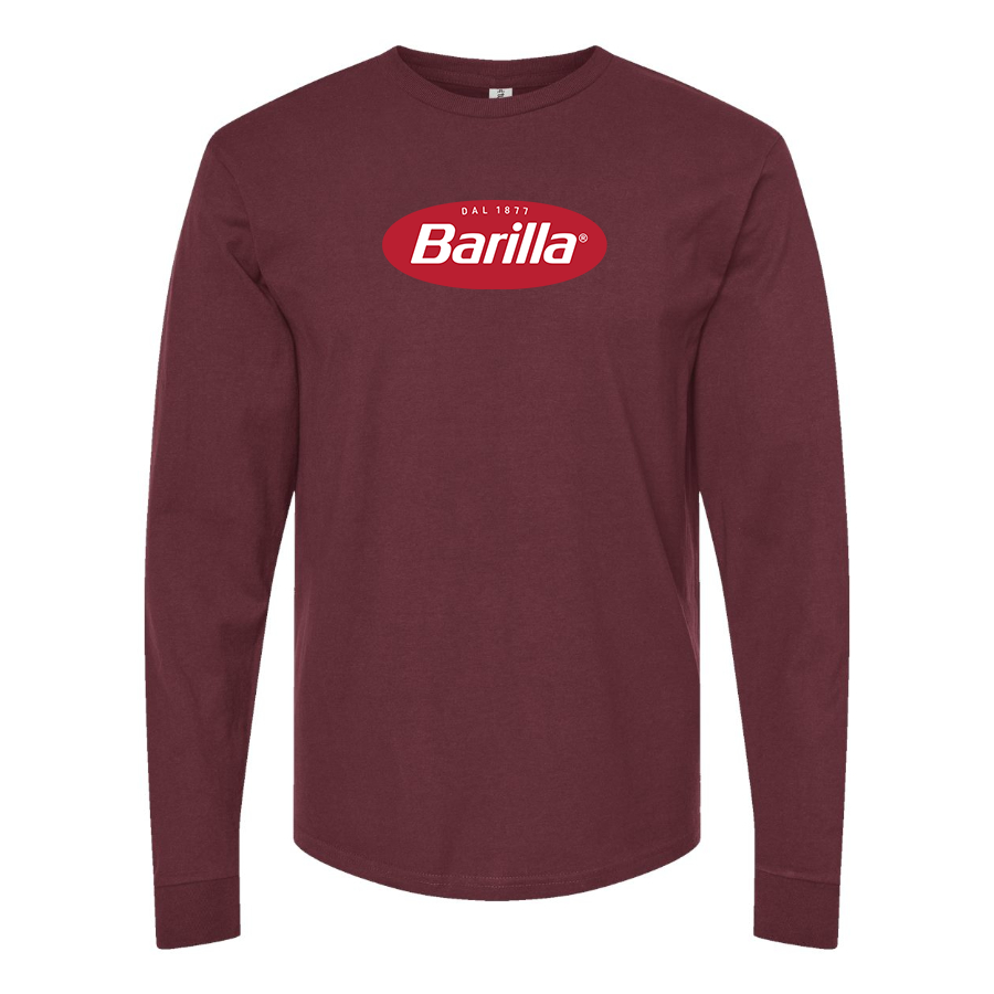 Men's Barilla Logo Cotton Long Sleeve T-Shirt