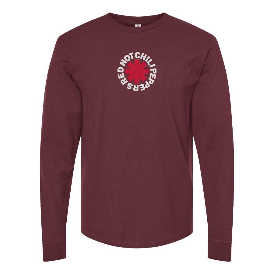 Men's Red Hot Chili Peppers Logo Cotton Long Sleeve T-Shirt