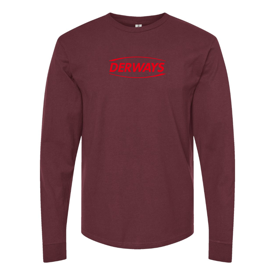 Men's Derways Logo Cotton Long Sleeve T-Shirt