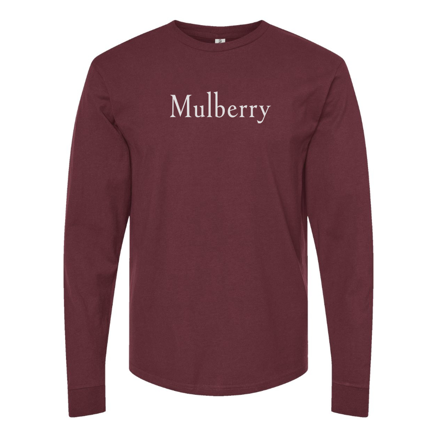 Men's Mulberry  Logo Cotton Long Sleeve T-Shirt
