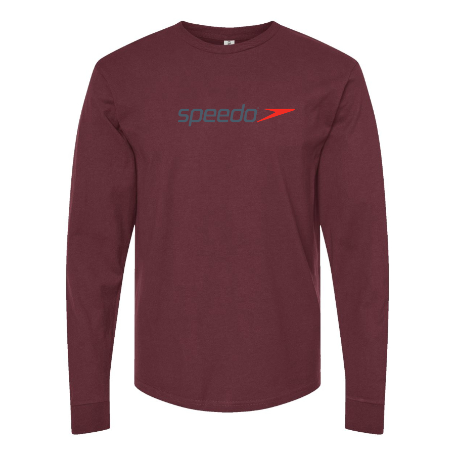 Men's Speedo Logo Cotton Long Sleeve T-Shirt