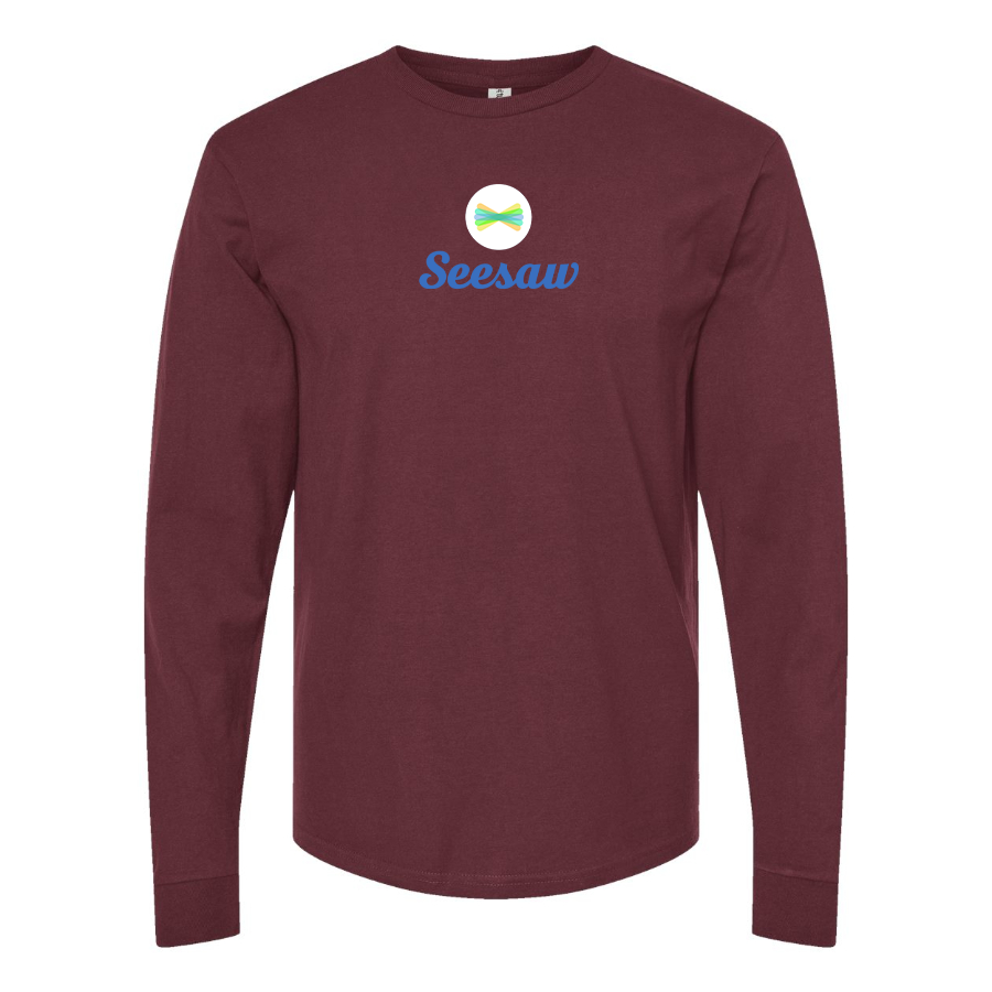 Men's Seesaw Logo Cotton Long Sleeve T-Shirt