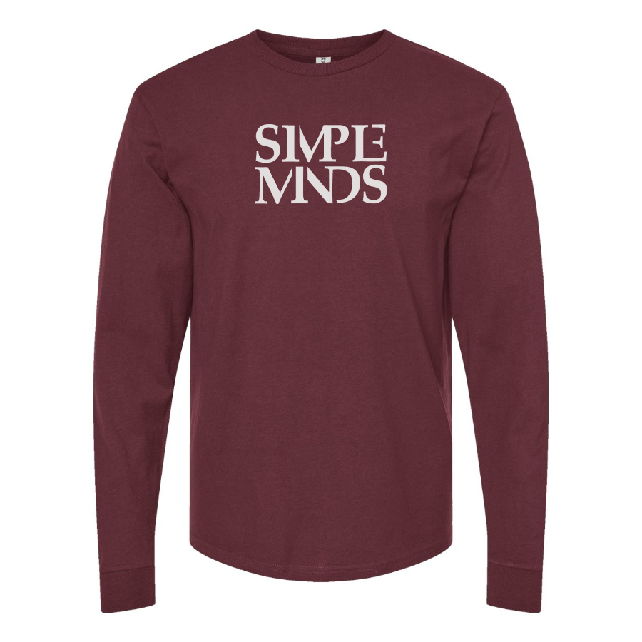 Men's Simple Minds Logo Cotton Long Sleeve T-Shirt