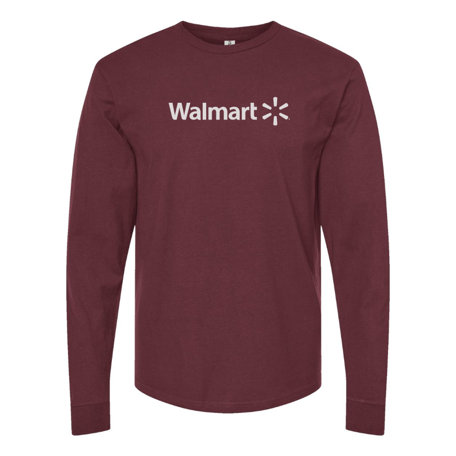 Men's Walmart Logo Cotton Long Sleeve T-Shirt
