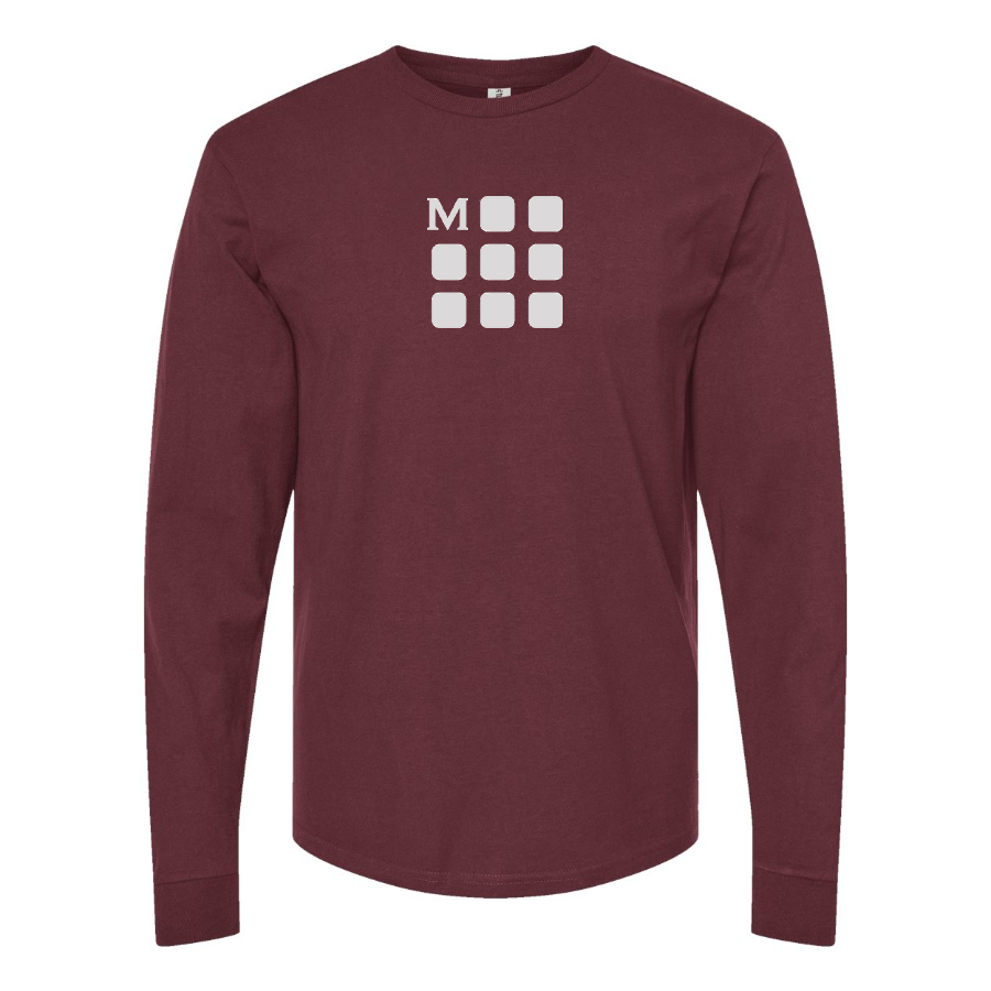 Men's Moleskine Icon Logo Cotton Long Sleeve T-Shirt