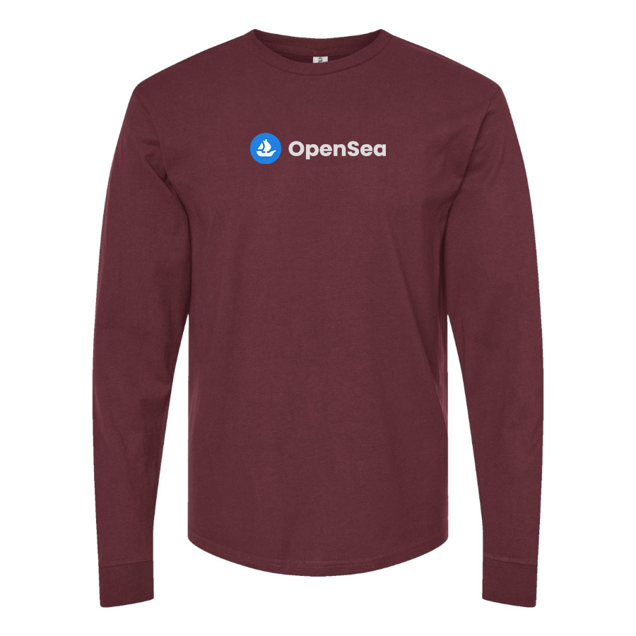 Men's OpenSea Logo Cotton Long Sleeve T-Shirt