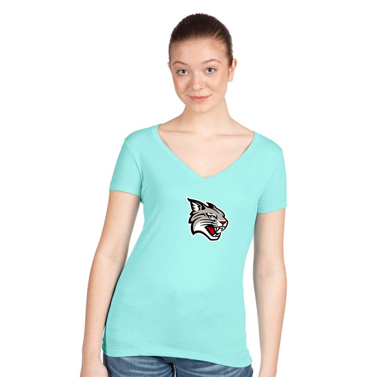 Women's Davidson Wildcats   Next Level V-Neck T-Shirt