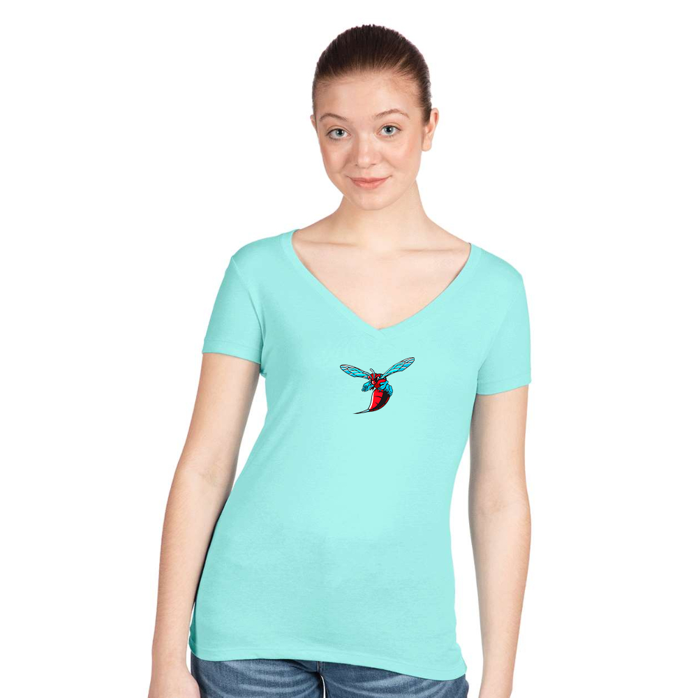 Women's  Delaware State Hornets Next Level V-Neck T-Shirt