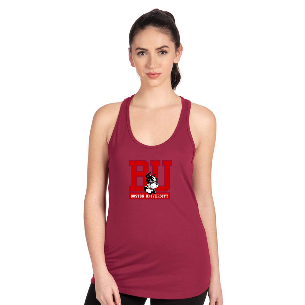 Women's Boston University Terriers Next Level Ideal Racerback Tank