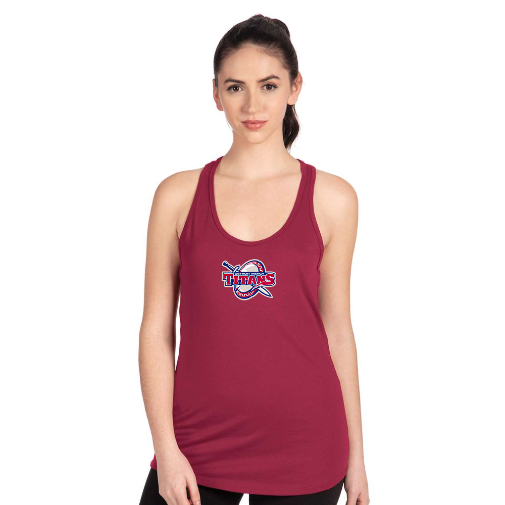 Women's  Detroit Titans  Next Level Ideal Racerback Tank