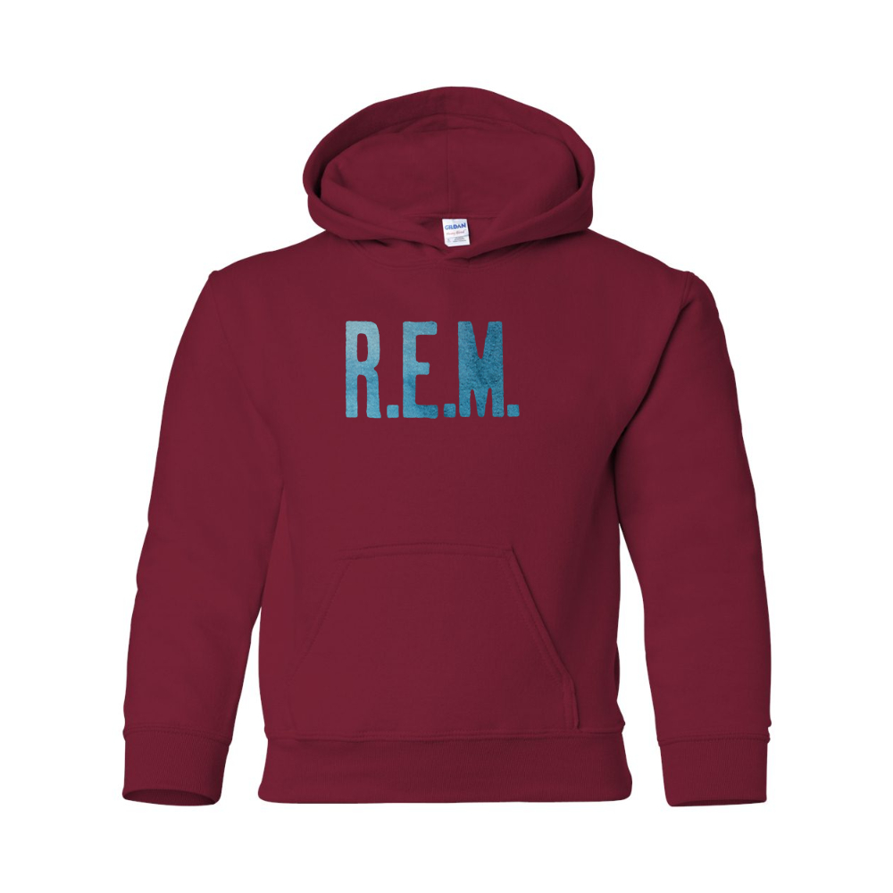 Youth R.E.M. Blue Gildan Heavy Blend  Hooded Sweatshirt
