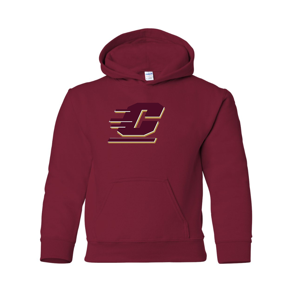 Youth Central Michigan Chippewas  Gildan Heavy Blend  Hooded Sweatshirt