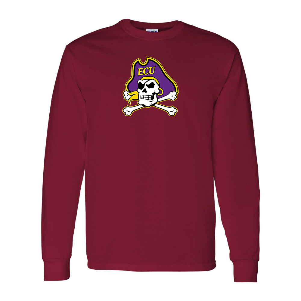 Men's East Carolina Pirates Gildan Heavy Cotton Long Sleeve T-Shirt