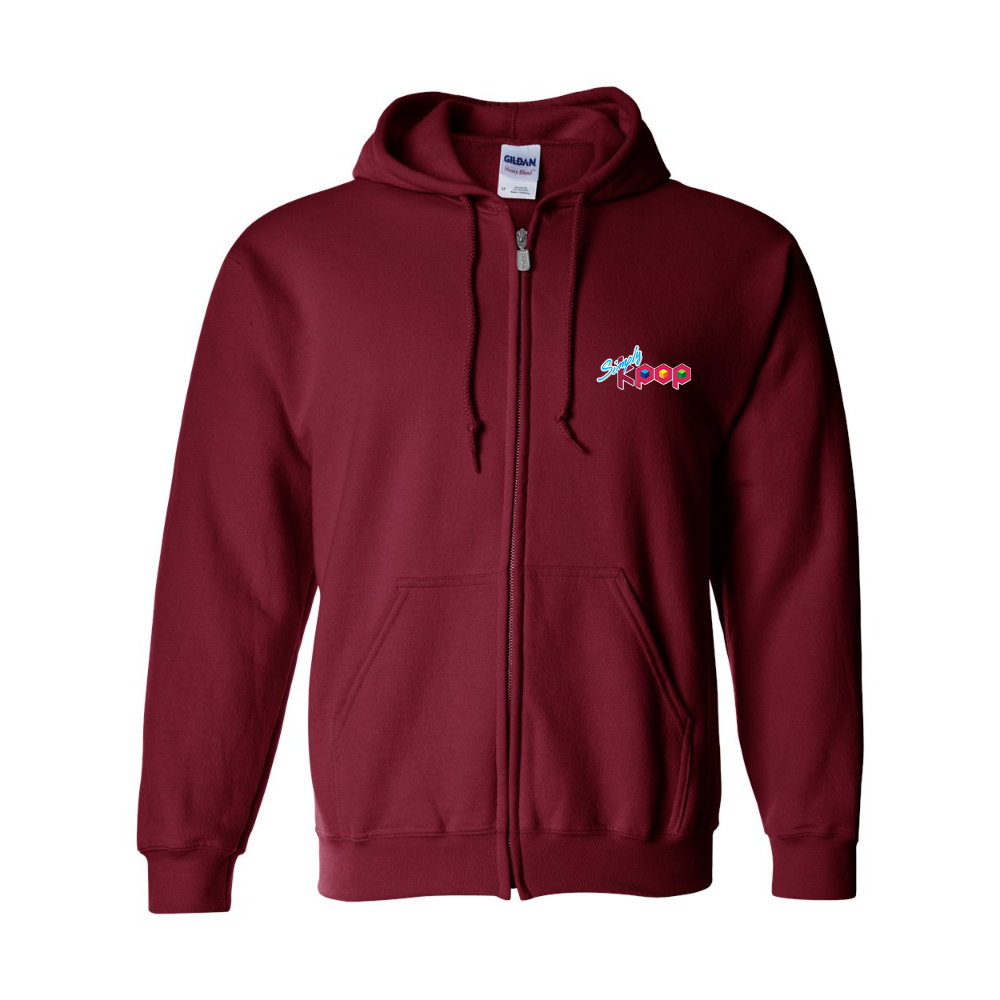 Men's Simply Kpop  Gildan  Heavy Blend Full Zip Hooded Sweatshirt