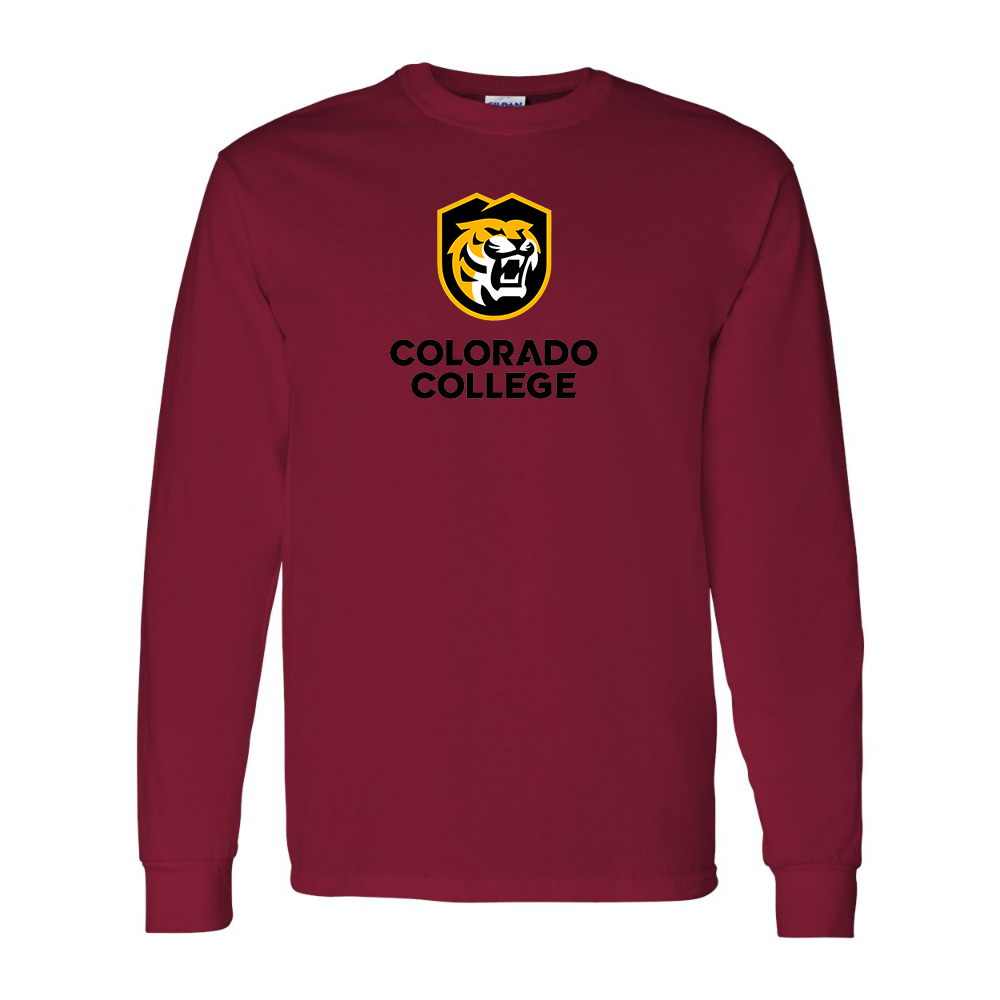 Men's  Colorado College Tigers Gildan Heavy Cotton Long Sleeve T-Shirt