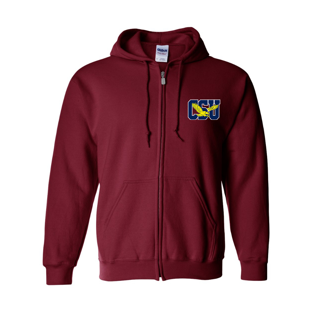 Men's Coppin State Eagles Gildan  Heavy Blend Full Zip Hooded Sweatshirt