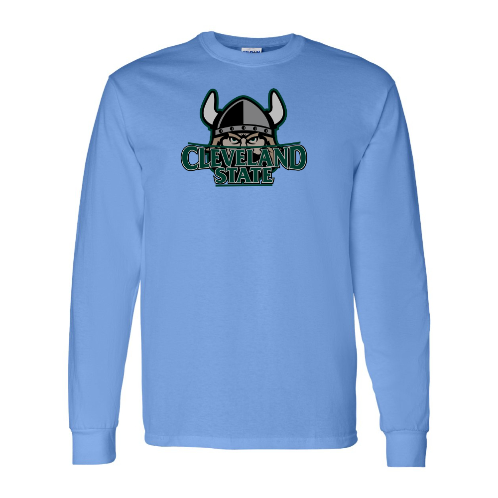 Men's  Cleveland State Vikings Gildan Heavy Cotton Long Sleeve T-Shirt