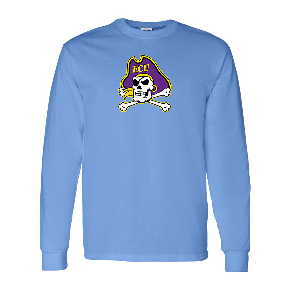 Men's East Carolina Pirates Gildan Heavy Cotton Long Sleeve T-Shirt