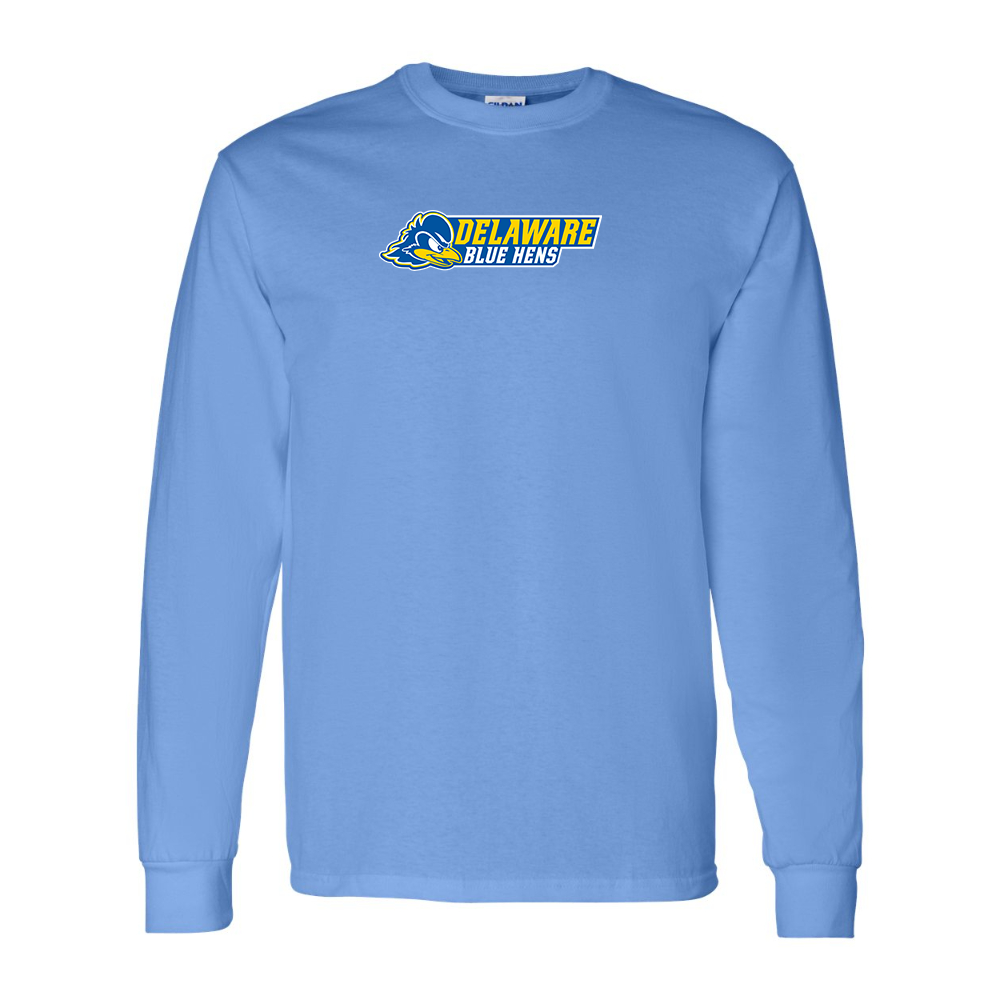Men's  Delaware Blue Hens Gildan Heavy Cotton Long Sleeve T-Shirt