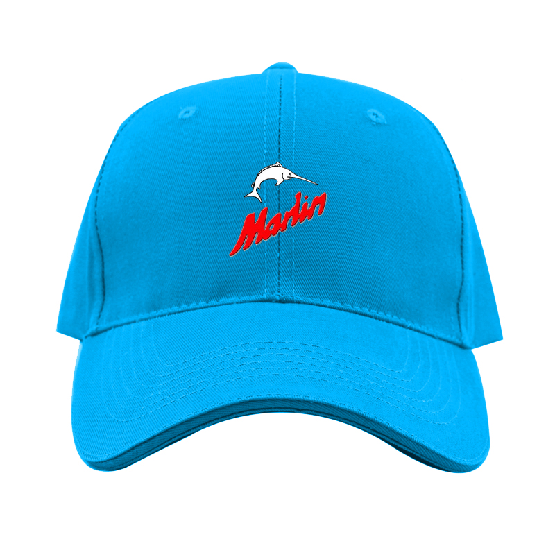 Marlin Logo  Dad Baseball Cap Hat
