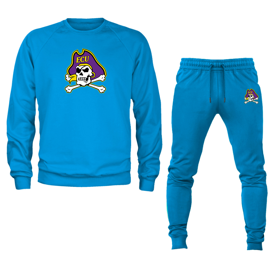 Men's  East Carolina Pirates Crewneck Sweatshirt Joggers Suit