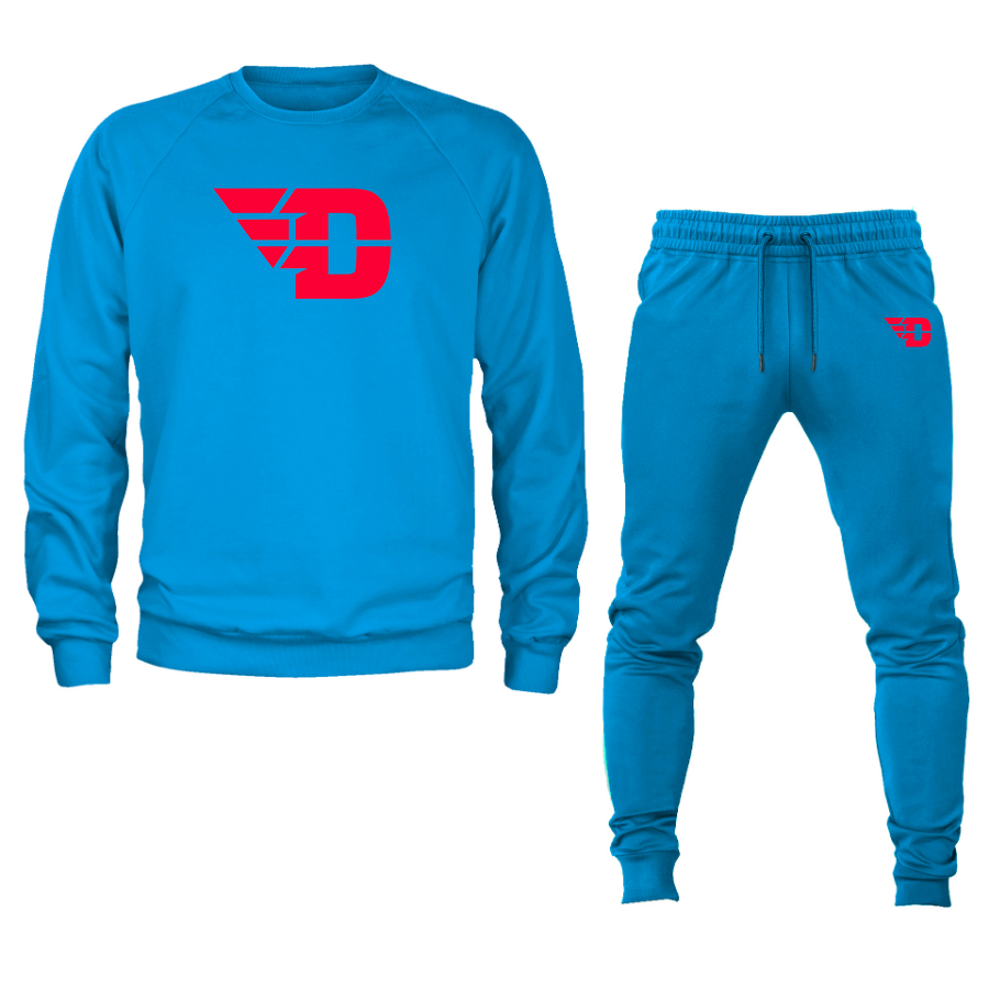 Men's  Dayton Flyers Crewneck Sweatshirt Joggers Suit
