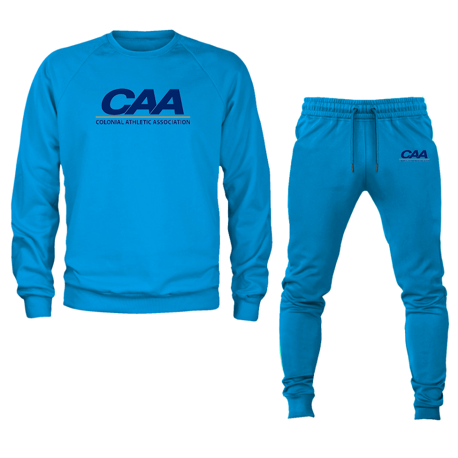 Men's Colonial Athletic Association Crewneck Sweatshirt Joggers Suit