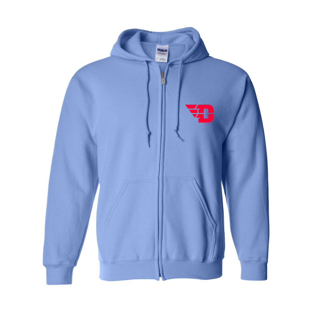 Men's Dayton Flyers  Gildan  Heavy Blend Full Zip Hooded Sweatshirt
