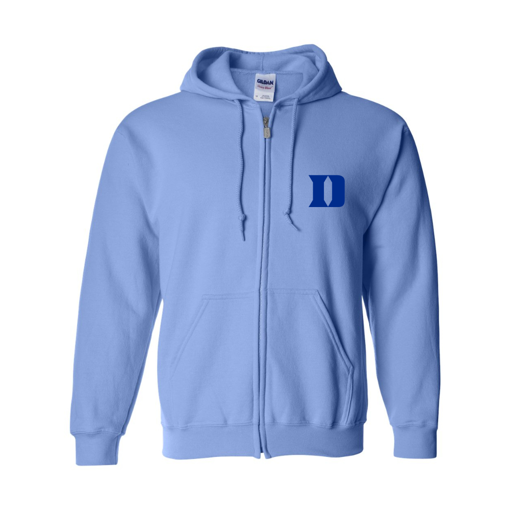 Men's Duke Blue Devils Gildan  Heavy Blend Full Zip Hooded Sweatshirt