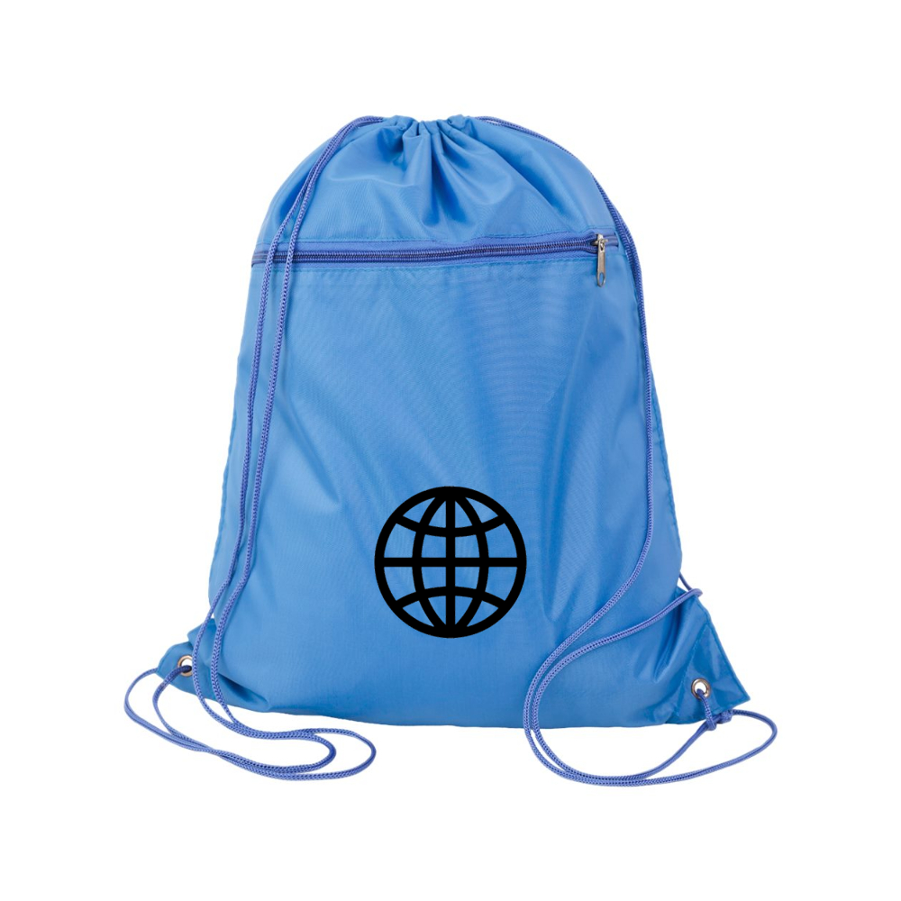 Internet Globe  Q-Tees - Polyester Cinchpack