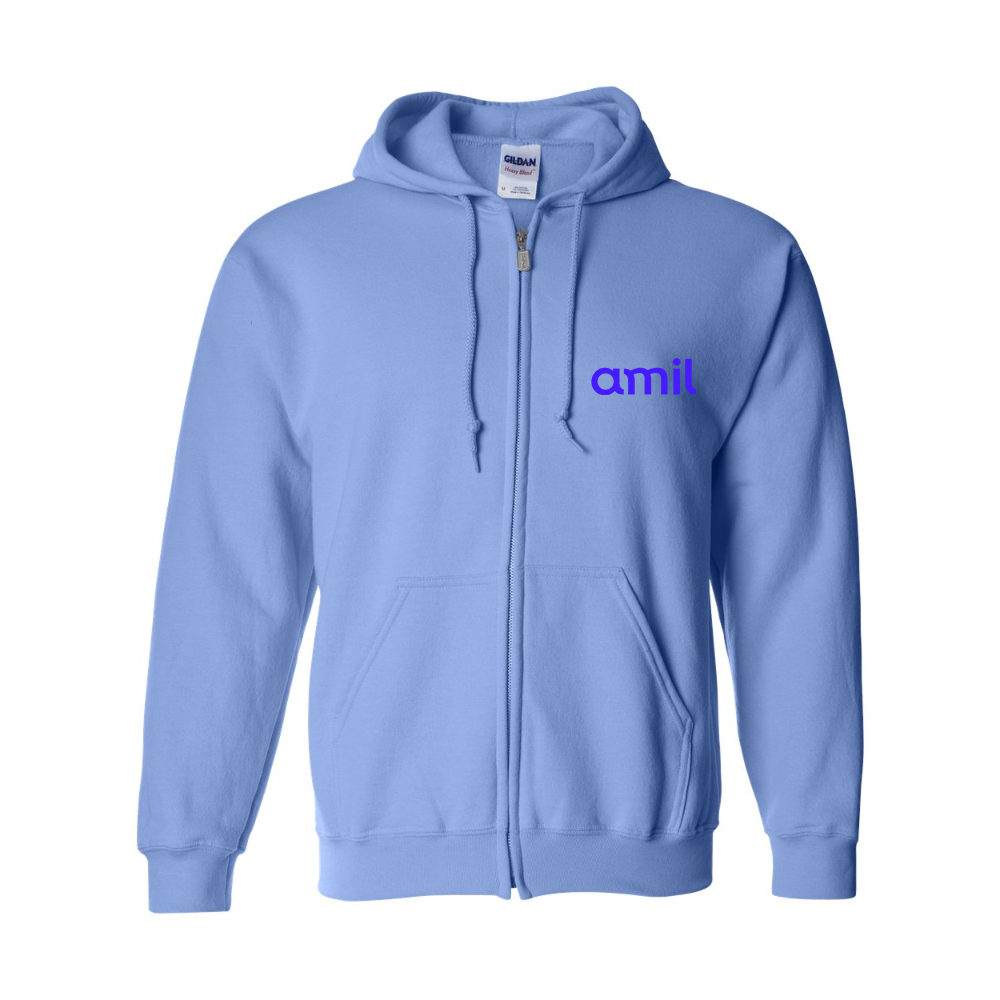 Men's  Amil  Gildan  Heavy Blend Full Zip Hooded Sweatshirt