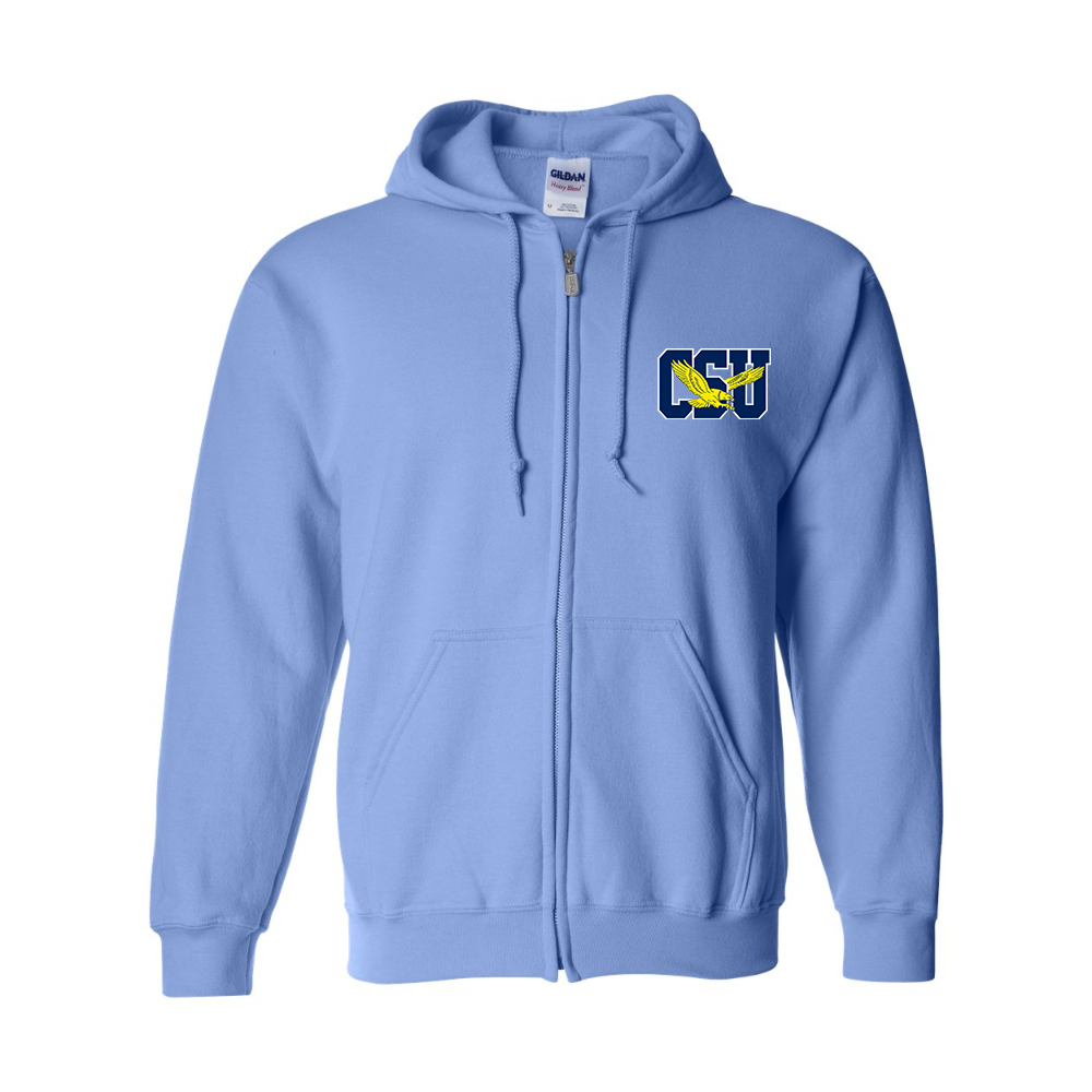Men's Coppin State Eagles Gildan  Heavy Blend Full Zip Hooded Sweatshirt