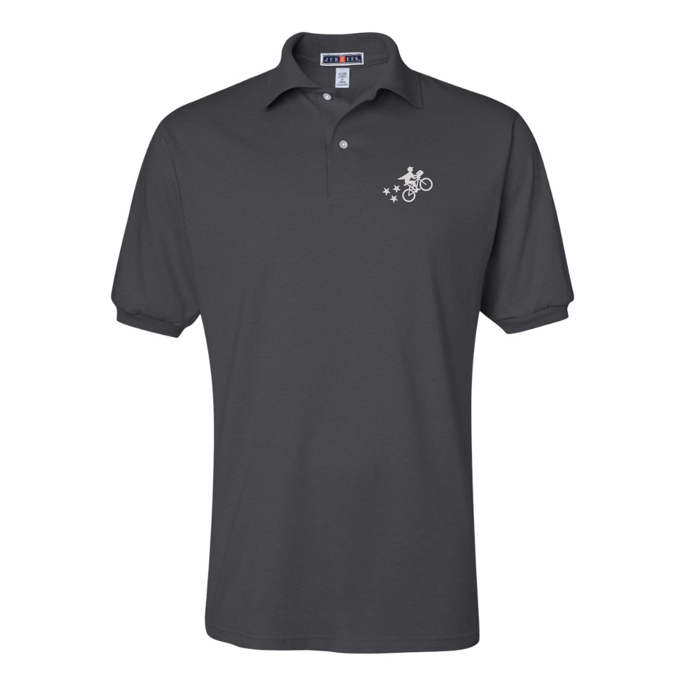 Men's Postmates Bike JERZEES  SpotShield polo