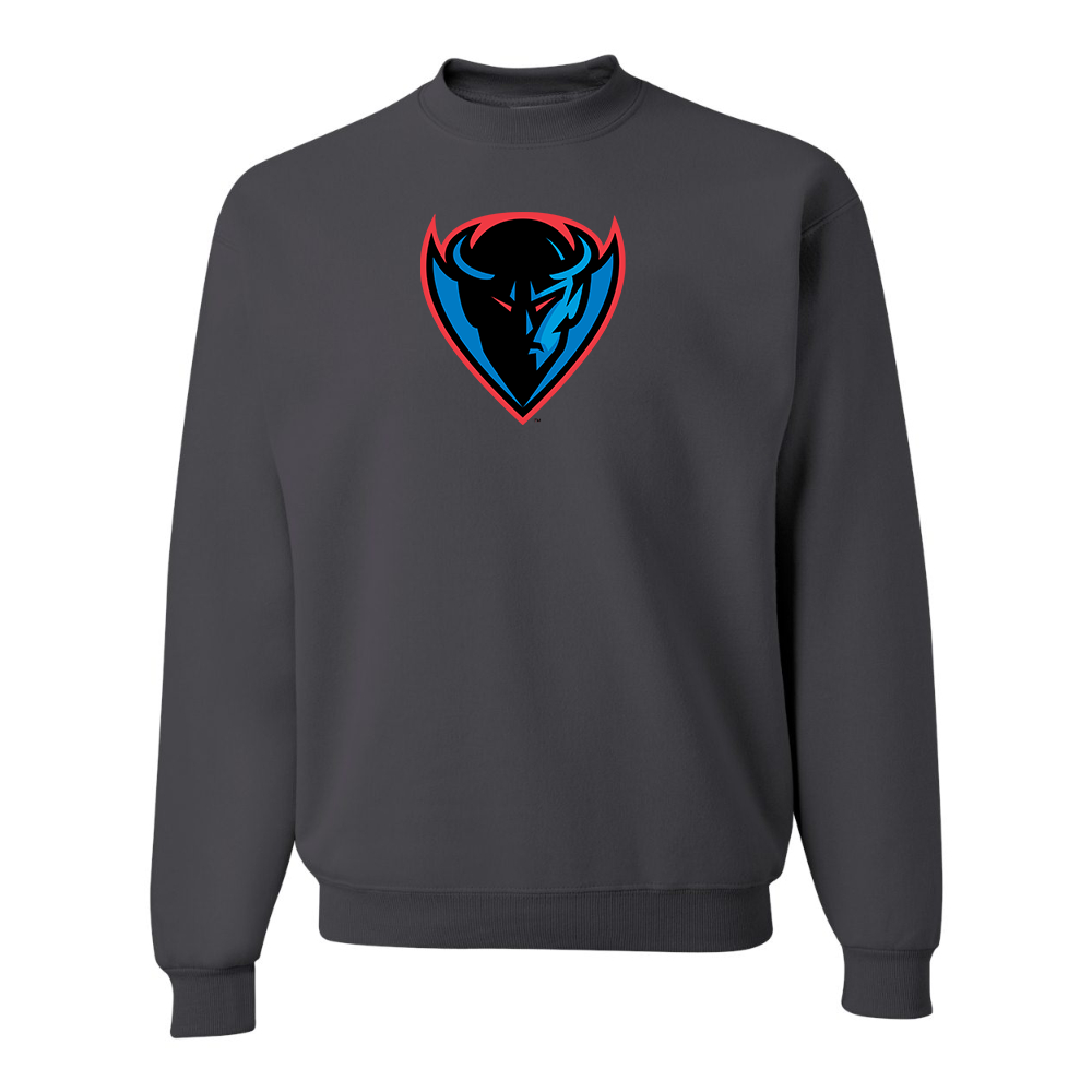 Men's  DePaul Blue Demons JERZEES NuBlend Crewneck Sweatshirt