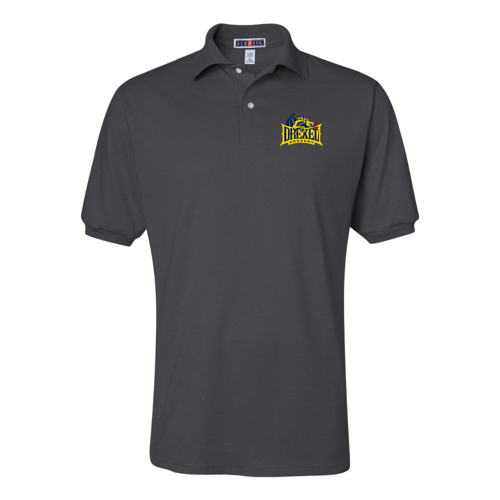 Men's Drexel Dragons JERZEES  SpotShield polo