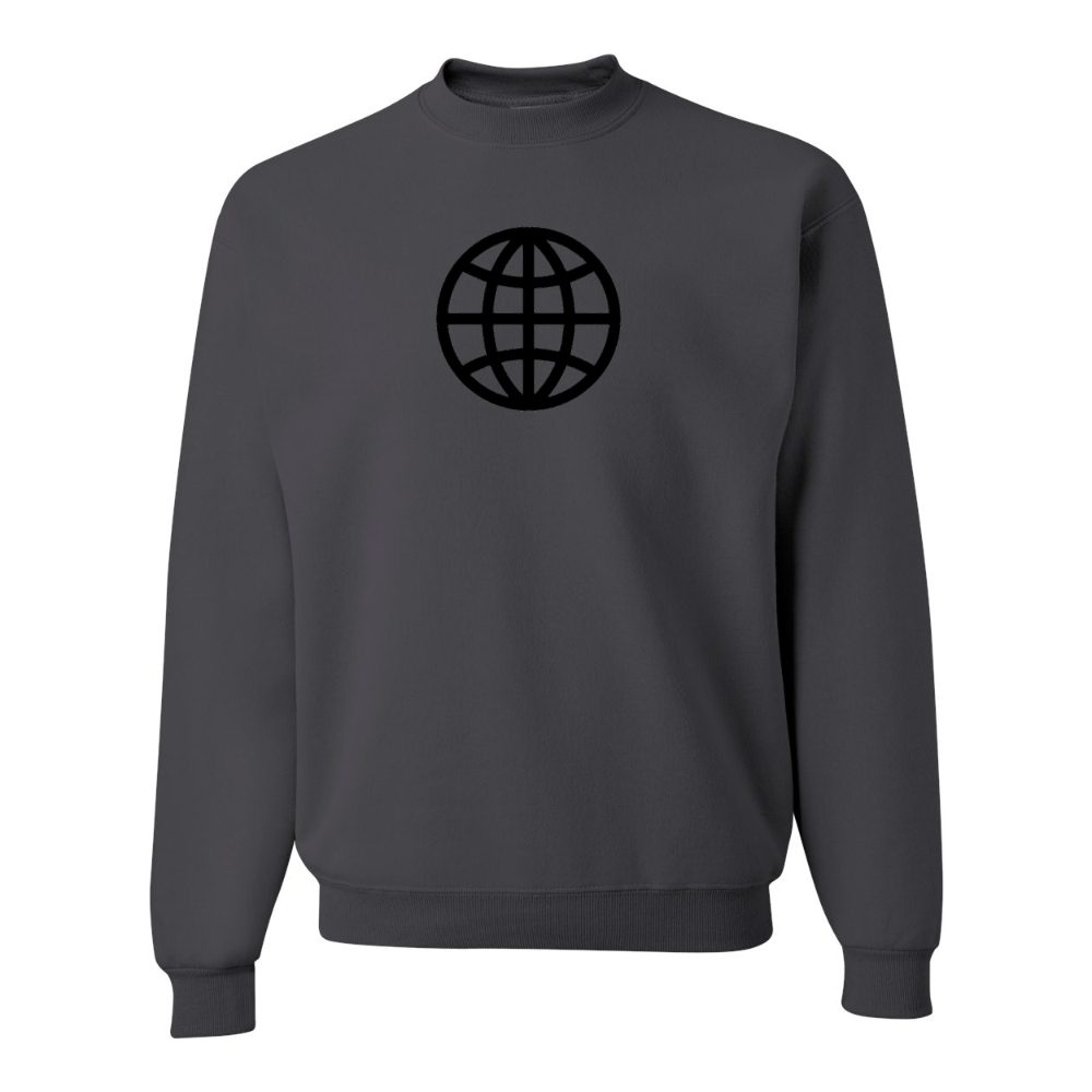 Men's  Internet Globe JERZEES NuBlend Crewneck Sweatshirt