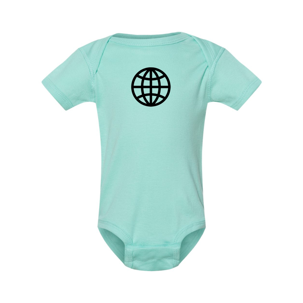 Internet Globe Rabbit Skins Infant Baby Rib Bodysuit