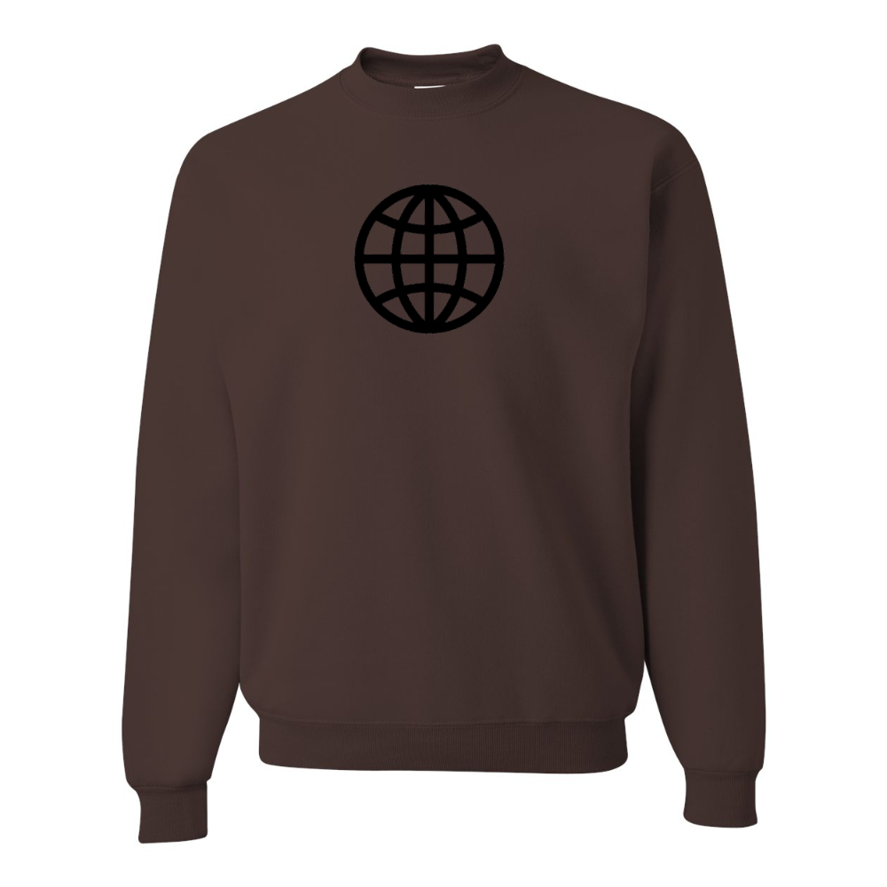 Men's  Internet Globe JERZEES NuBlend Crewneck Sweatshirt